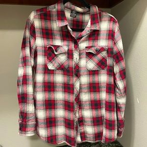 Red oversized flannel